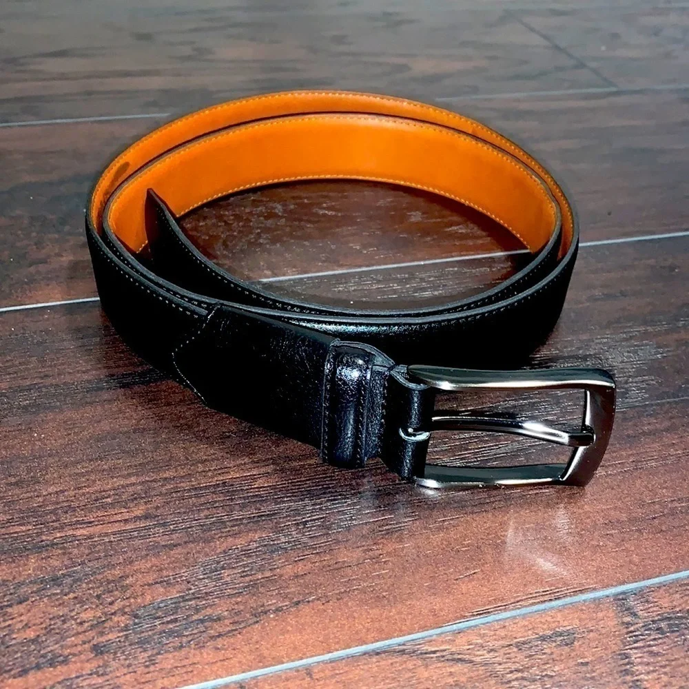 Genuine Leather G.Beene Belt-Casual Dress with Single Prong Buckle, Sz. 42/105.